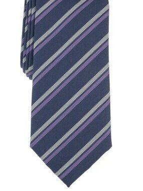 Alfani Mens Earl Stripe Tie Plum OS